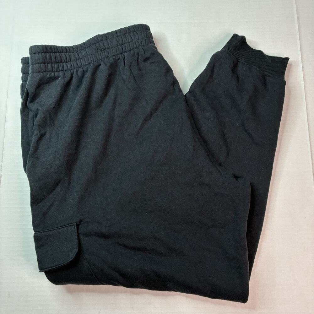 Under Armour Rival Fleece Cargo Joggers Men's Sz 3XL Black Loose Fit 1382134 NEW